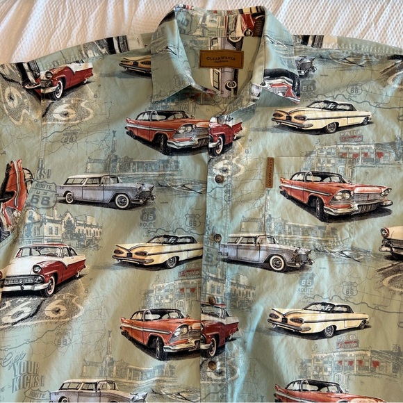 Clear Water Outfitters Classic car print shirt. - Picture 3 of 15